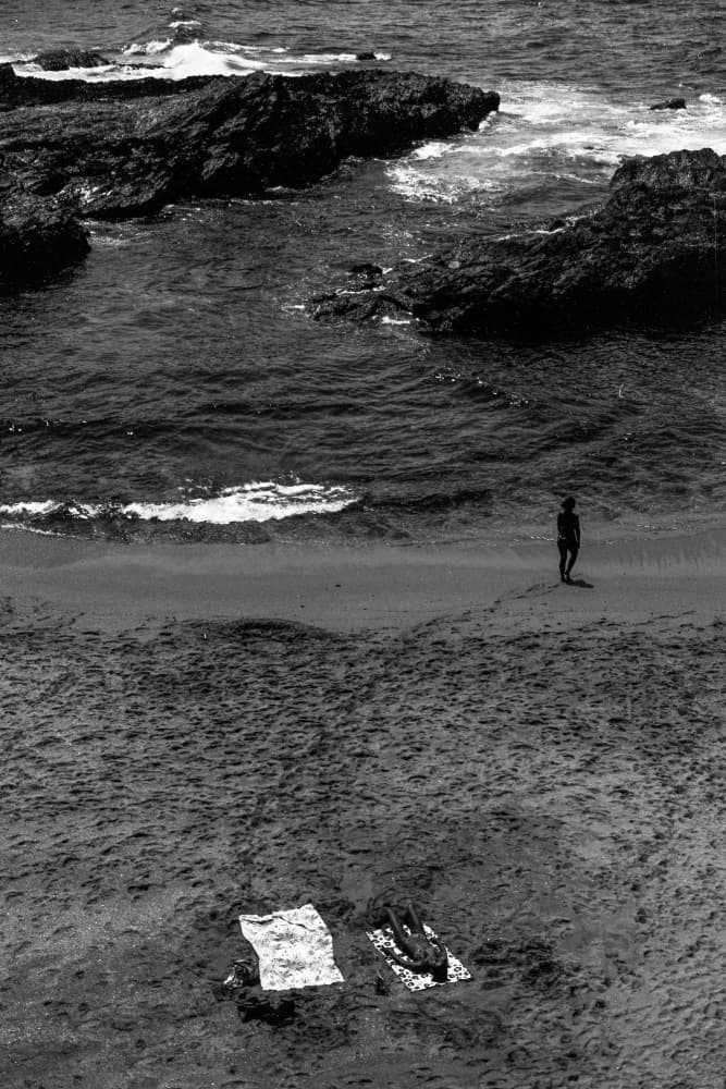 Solitary Beach Walk by Rui Ferreira — canvas wall art