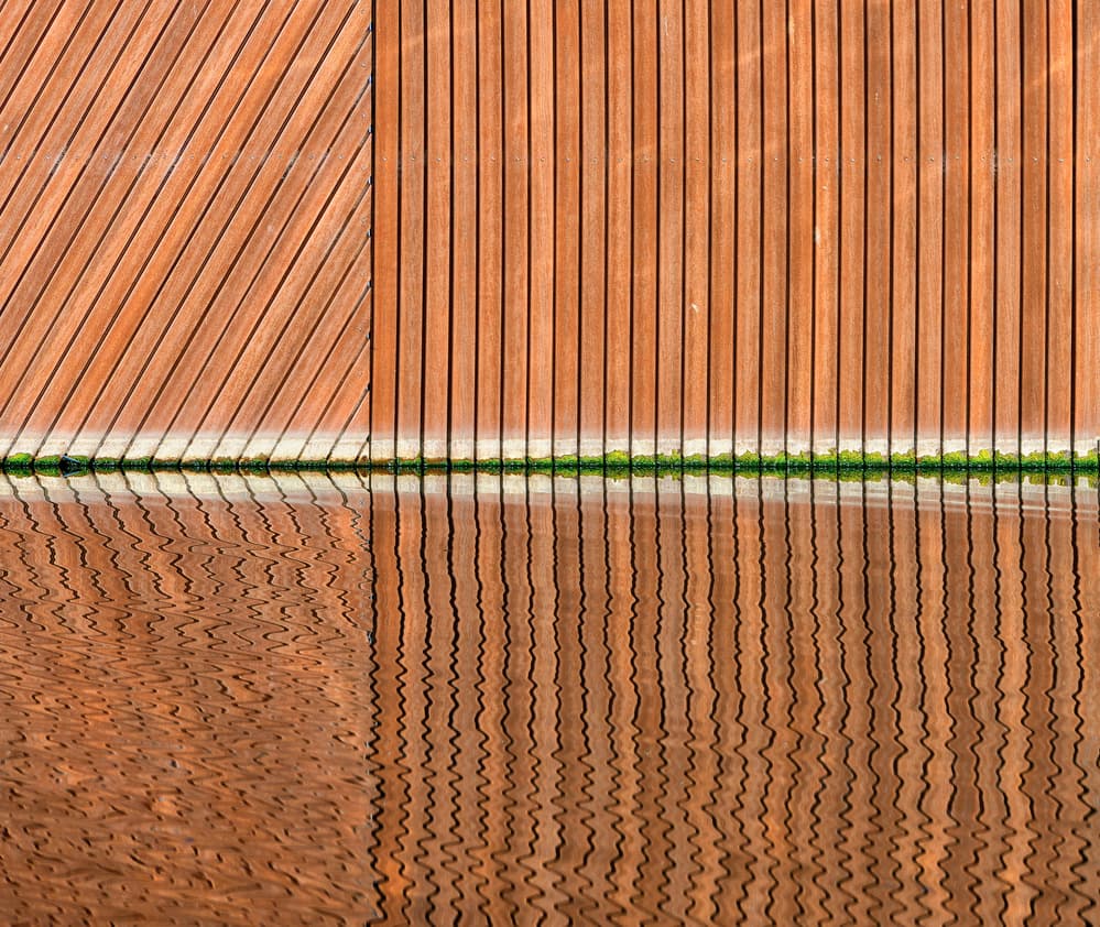 Rippled Wood Reflections by Wayne Pearson — canvas wall art