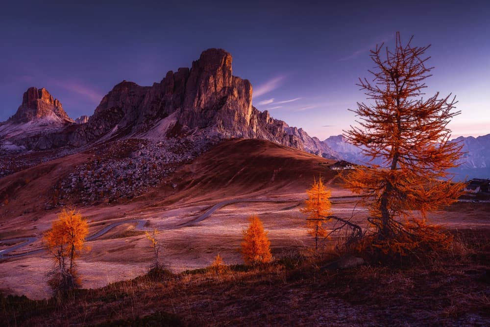 Frozen morning in Dolomites by TomaszOryszczakPhotography — canvas wall art