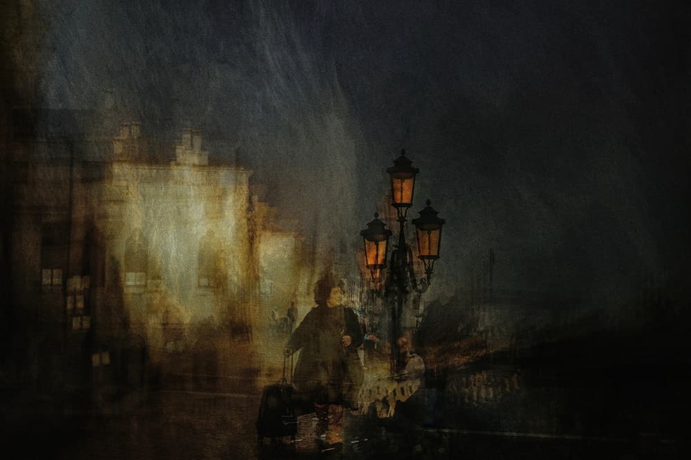 Dreamlike City Night by Damijan Sedevcic — canvas wall art