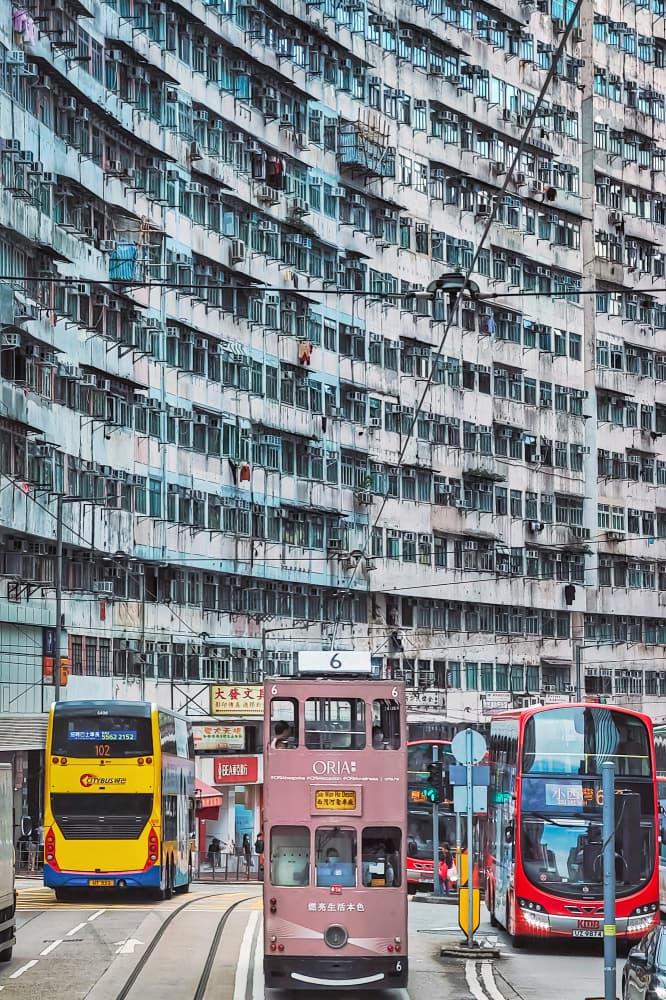 Hong Kong Tram Street by Tong Ho Chung Howard — canvas wall art