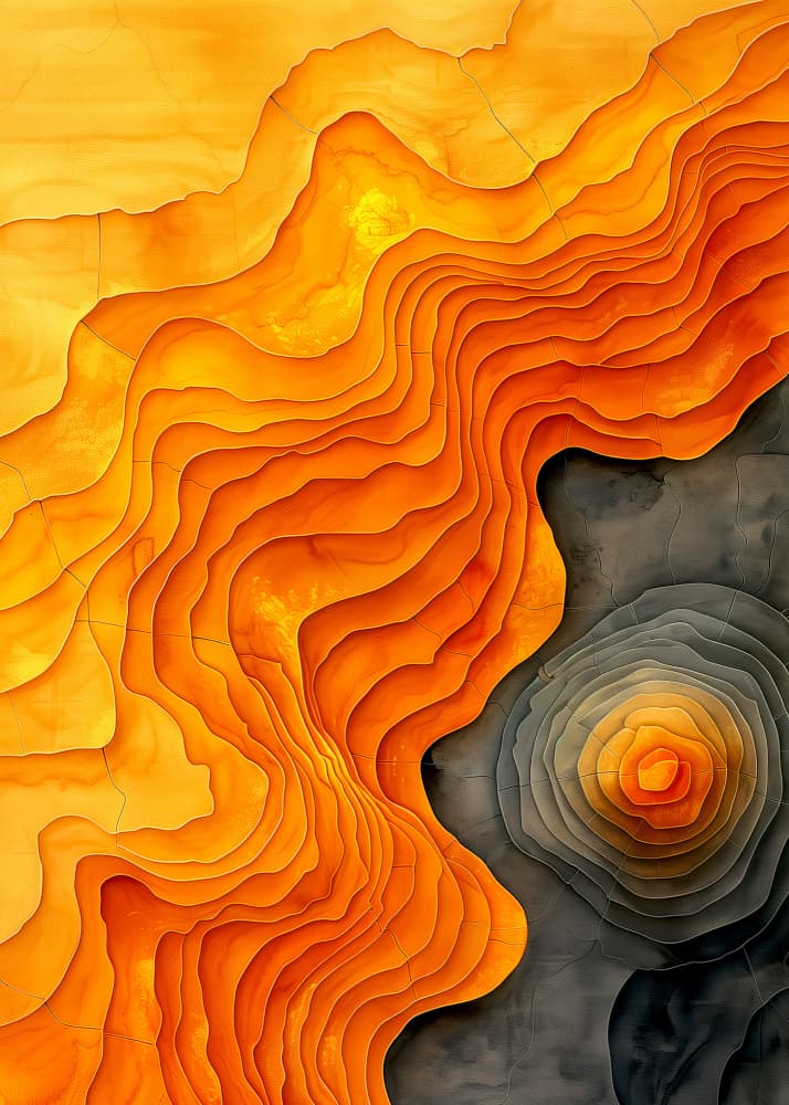 Molten Contour Flow by Justyna Jaszke — canvas wall art