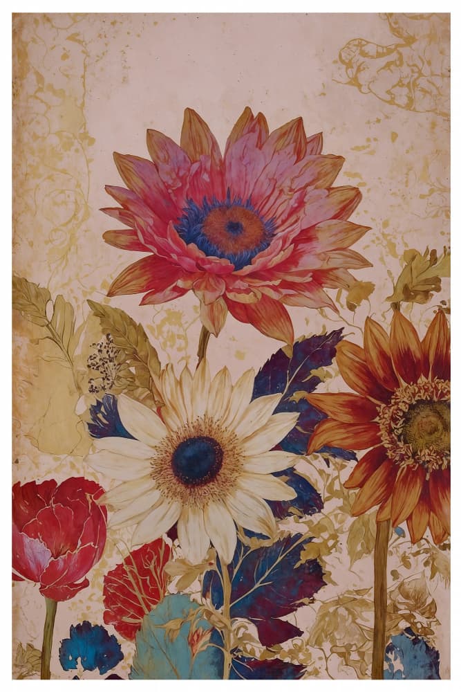 Vibrant Blossoms by THE MIUUS STUDIO — canvas wall art