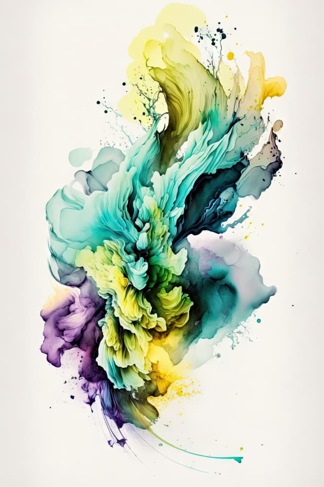 Vibrant Ink Flow by Mauro — canvas wall art