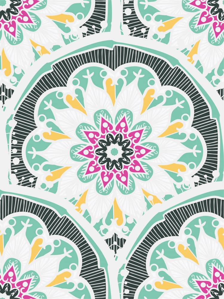 Vibrant Floral Mandalas by Marika Barsrsind — canvas wall art