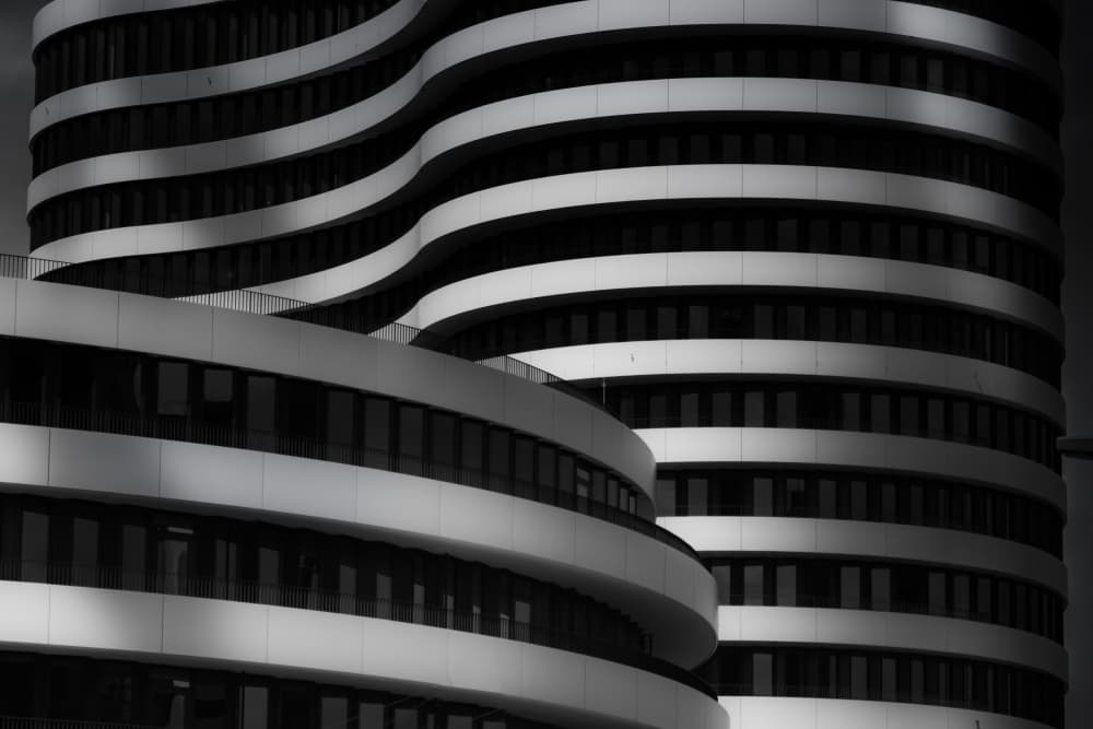 Curved Modern Architecture by Rainer Inderst — canvas wall art