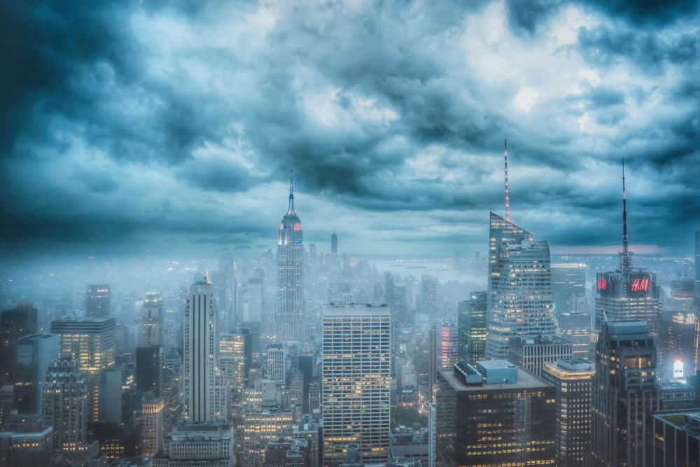 New York Dramatic Sky by Bis Guha — canvas wall art