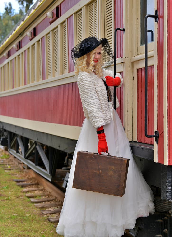 Vintage Train Journey by Yoram GIL — canvas wall art