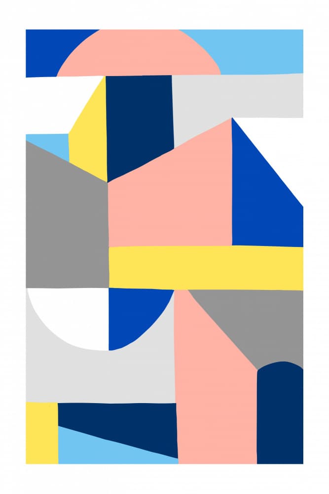 Playful Geometric Shapes by Jilli Darling — canvas wall art