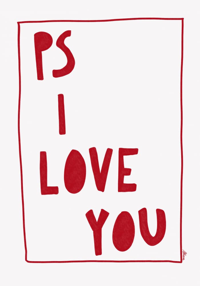 PS I love you by Athene Fritsch — canvas wall art