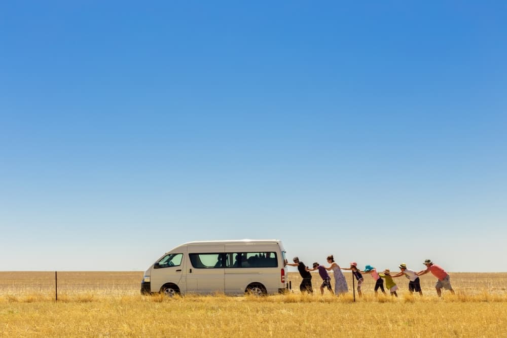 Road Trip Teamwork by Gloria Salgado Gispert — canvas wall art