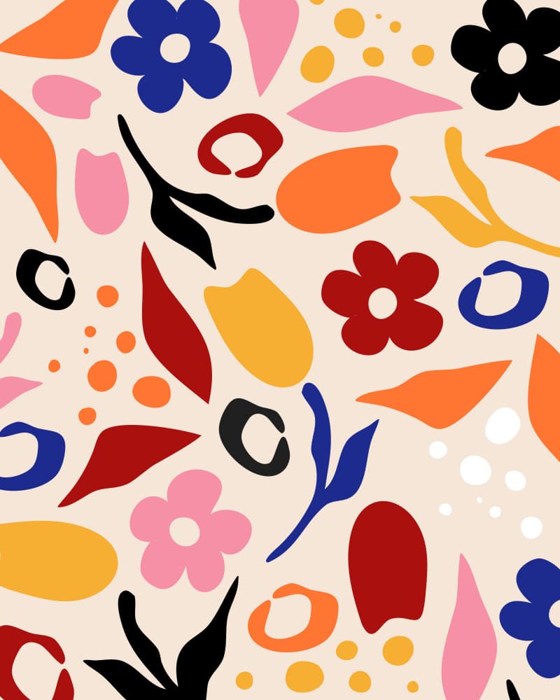 Colorful Abstract Blooms by Kintsugi99 — canvas wall art
