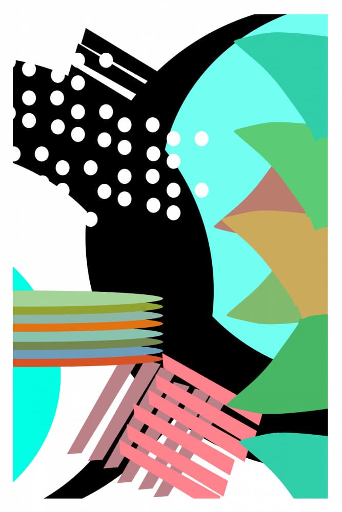 Colorful Abstract Shapes by cartissi — canvas wall art