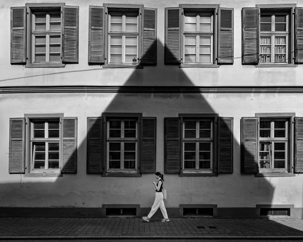 Urban Shadow Lines by Eiji Yamamoto — canvas wall art