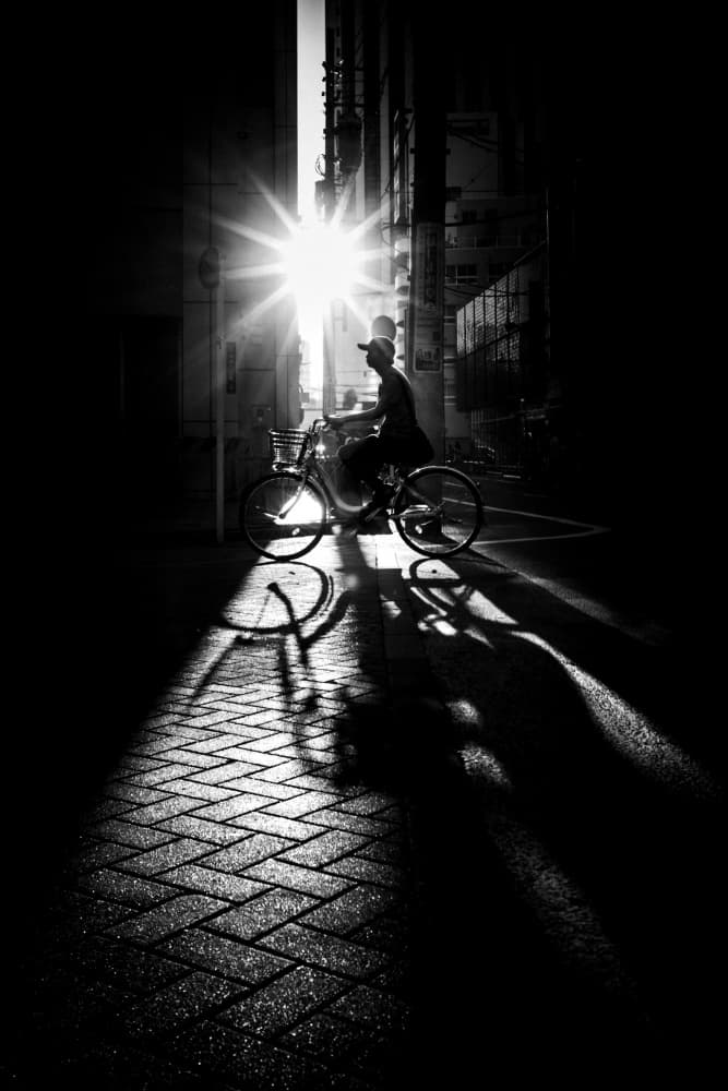 Urban Sunburst Ride by Kenichiro Tsukada — canvas wall art