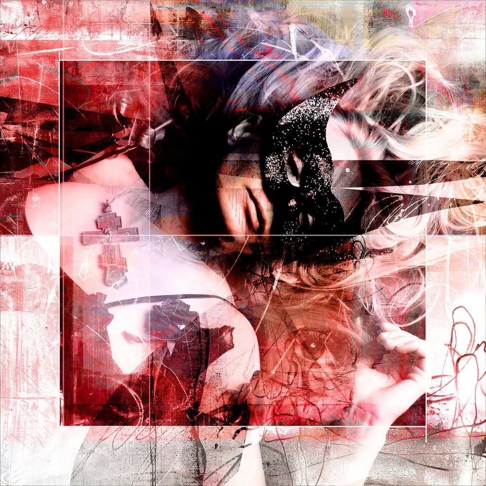 Mysterious Red Woman by Mikael Altersten — canvas wall art