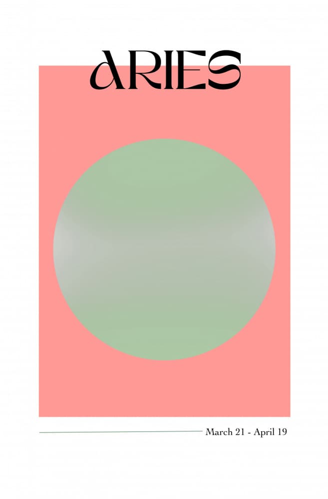 Aries Zodiac Symbol by Anne-Marie Volfova — canvas wall art
