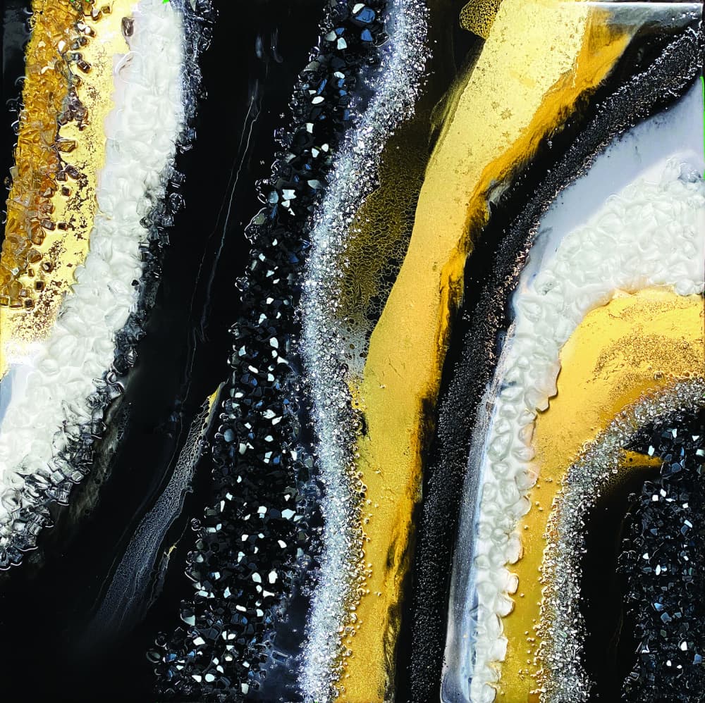 Luxury Black Gold Shimmer by Alyson Storms — canvas wall art
