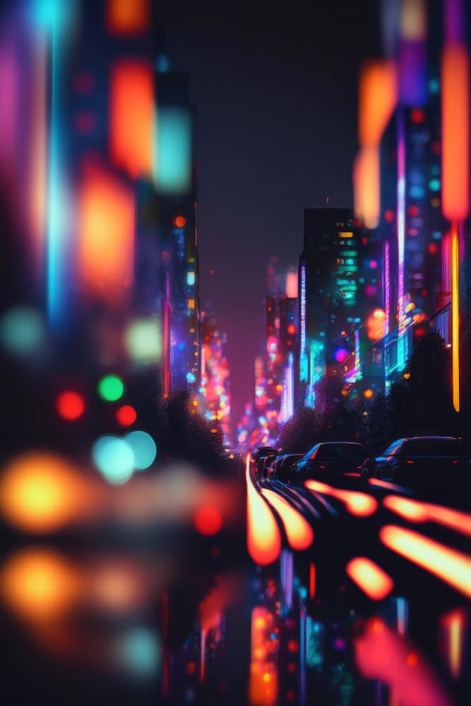 Neon Dreamscape by Treechild — canvas wall art