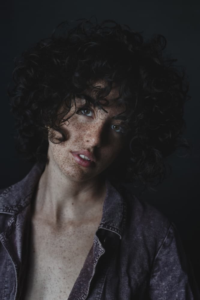 Captivating Freckled Gaze by Marina Anghileri — canvas wall art