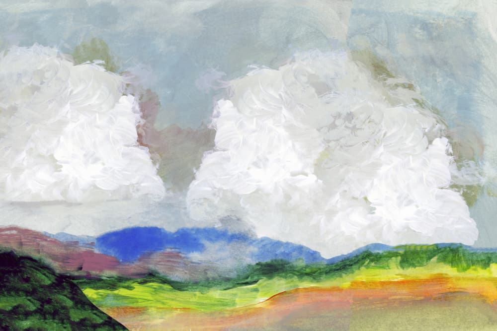 Dreamy Cloudscape Valley by cartissi — canvas wall art