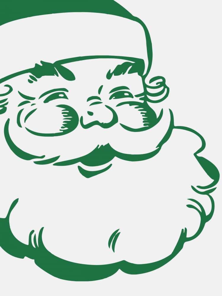 Jolly Green Santa by Jolly and Dash — canvas wall art