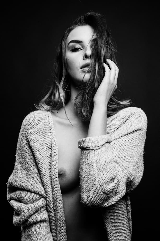 Sensual Woman Gaze by Martin Krystynek MQEP — canvas wall art