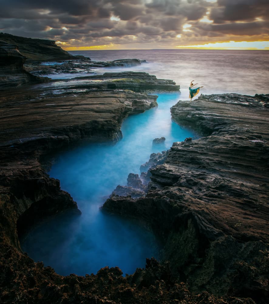 Twilight Ocean Dance by David Guo — canvas wall art