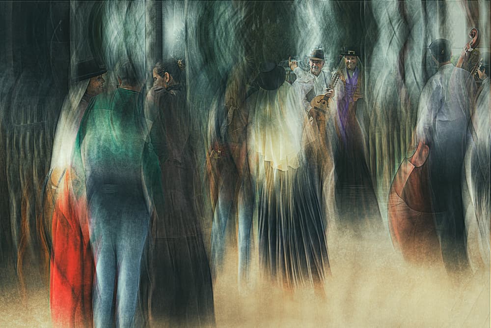 Abstract Cultural Performance by Jan van der Linden — canvas wall art