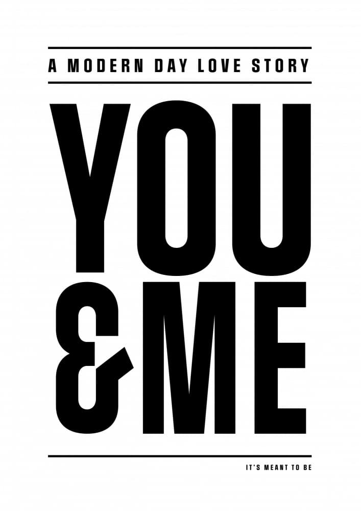 You And Me Love Story by Frankie Kerr-Dineen — canvas wall art