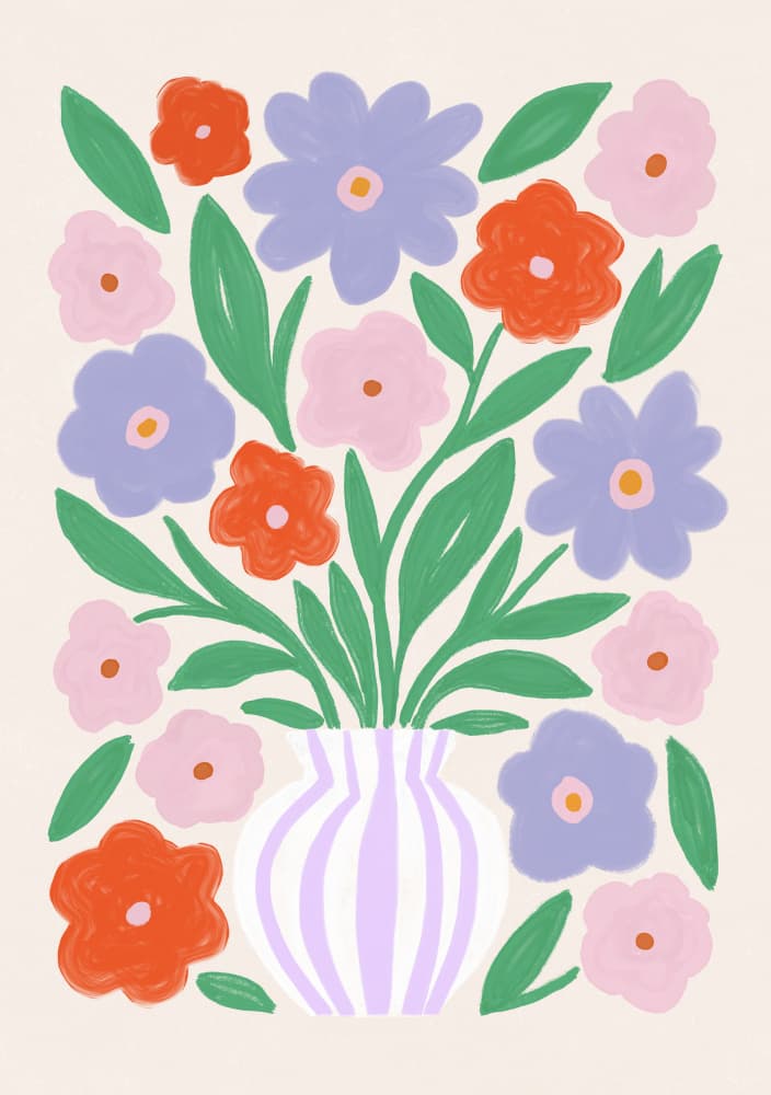 Cheerful Vase Flowers