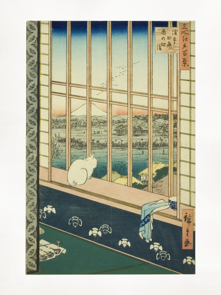 Asakusa Rice Fields by Utagawa Hiroshige — canvas wall art