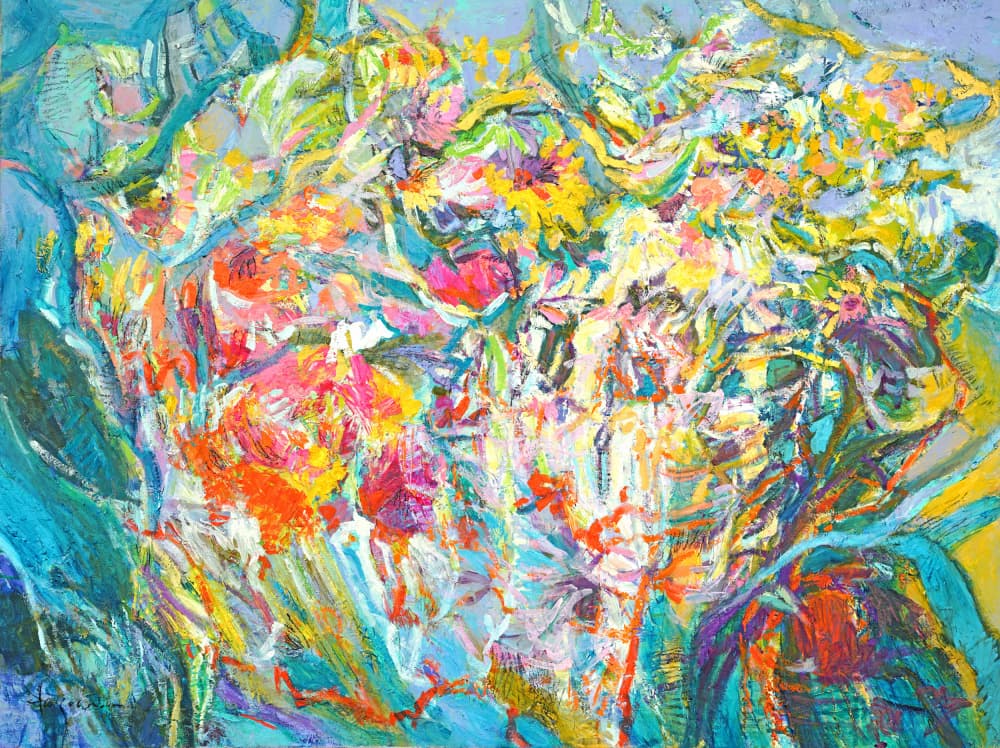 Vibrant Blossoms by Dorothy Fagan — canvas wall art