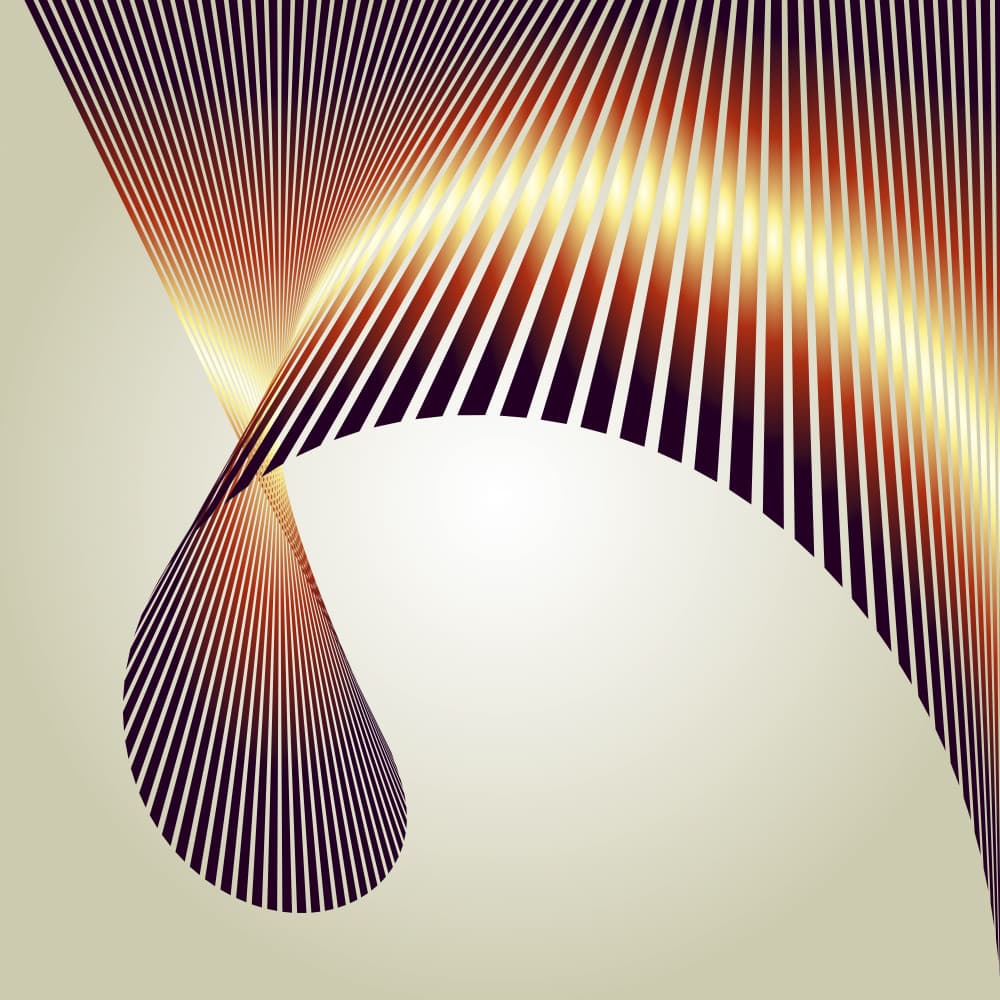 Golden Flowing Lines by Angelo Cerantola — canvas wall art