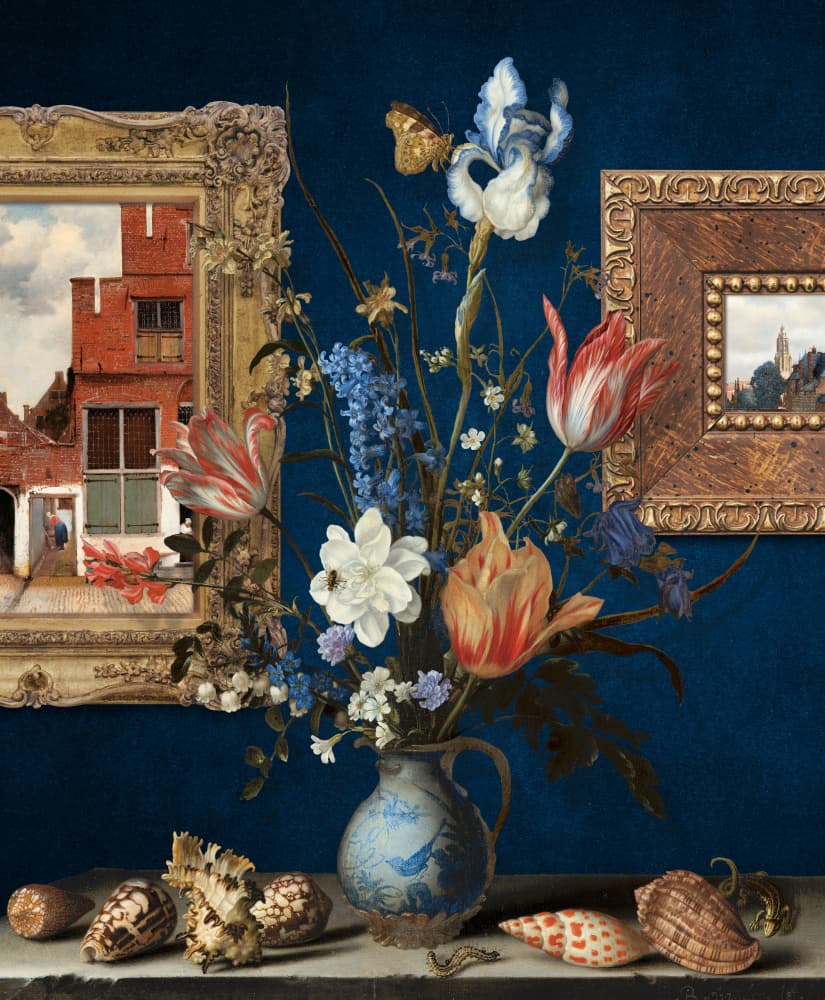 Dutch Floral Still Life by Marja van den Hurk — canvas wall art