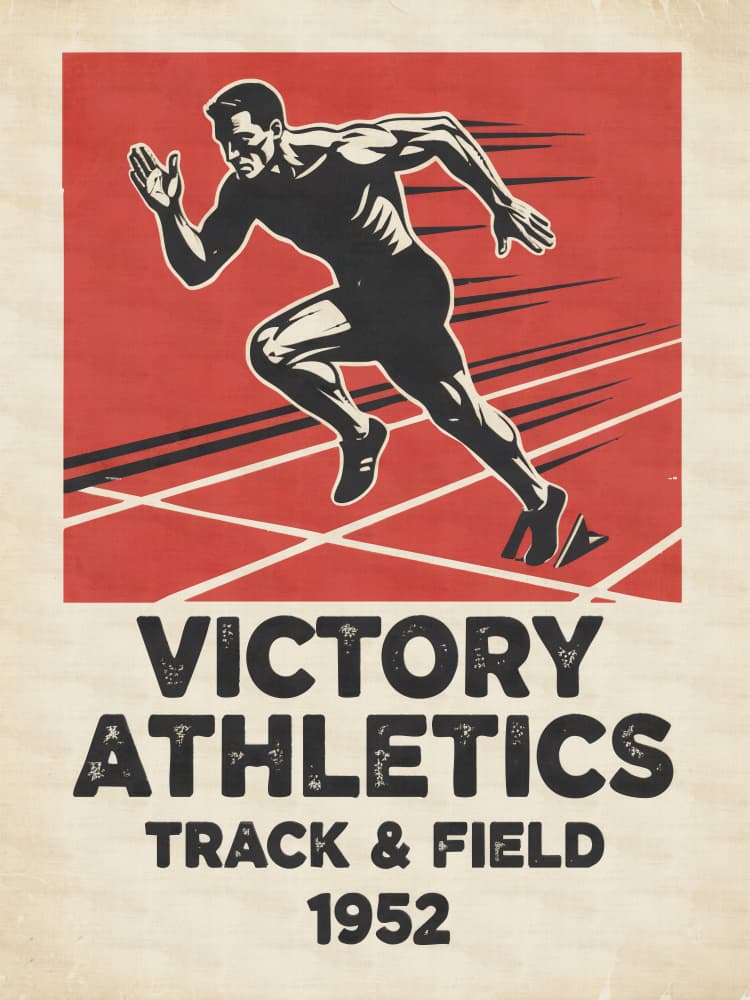 Vintage Track Victory by Andreas Magnusson — canvas wall art