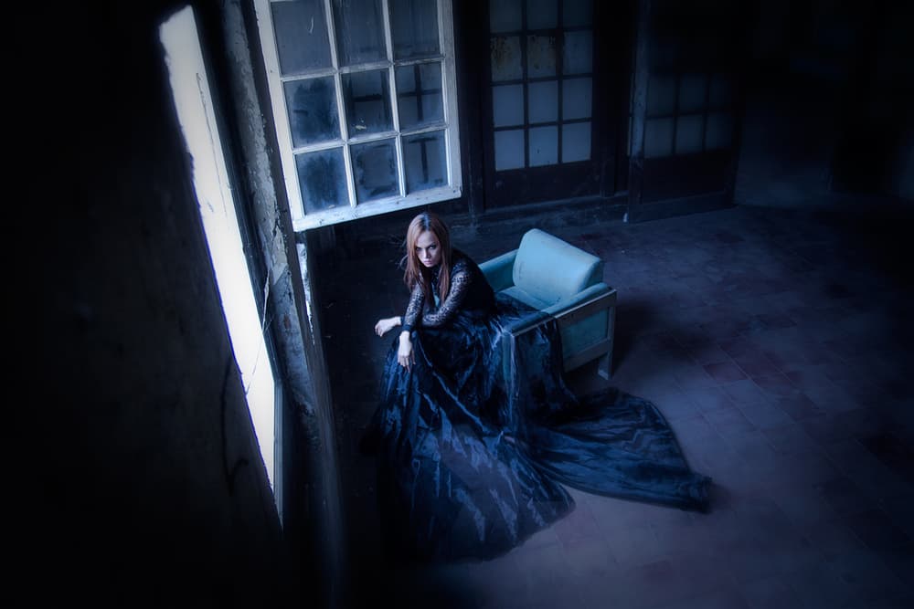 Gothic Woman Dark Room by Joey Bangun — canvas wall art