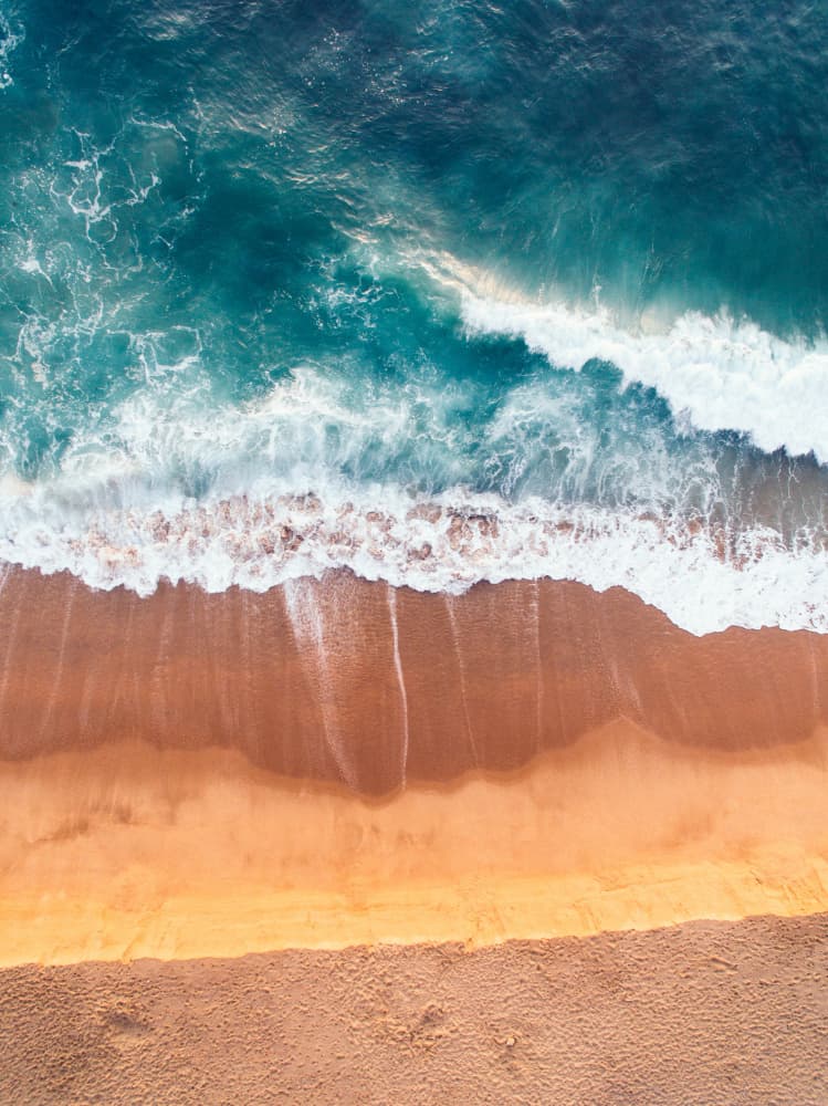 Aerial Beach Waves by Javier Pardina — canvas wall art