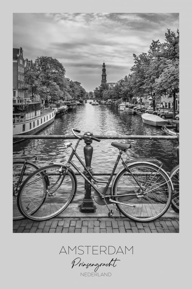 Bicycle Overlooking Prinsengracht by Melanie Viola — canvas wall art