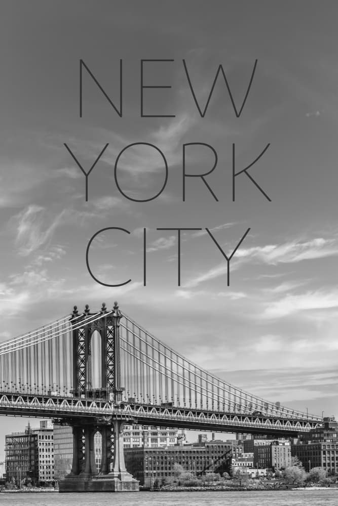 New York City Bridge by Melanie Viola — canvas wall art