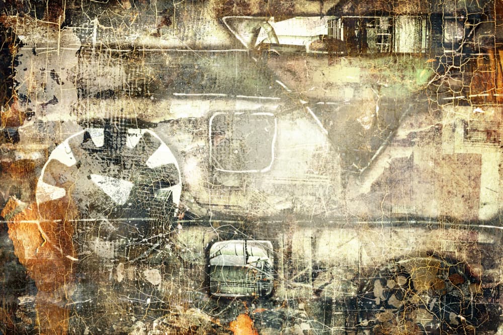 Aged Mechanical Abstract by Rafal Kulik — canvas wall art