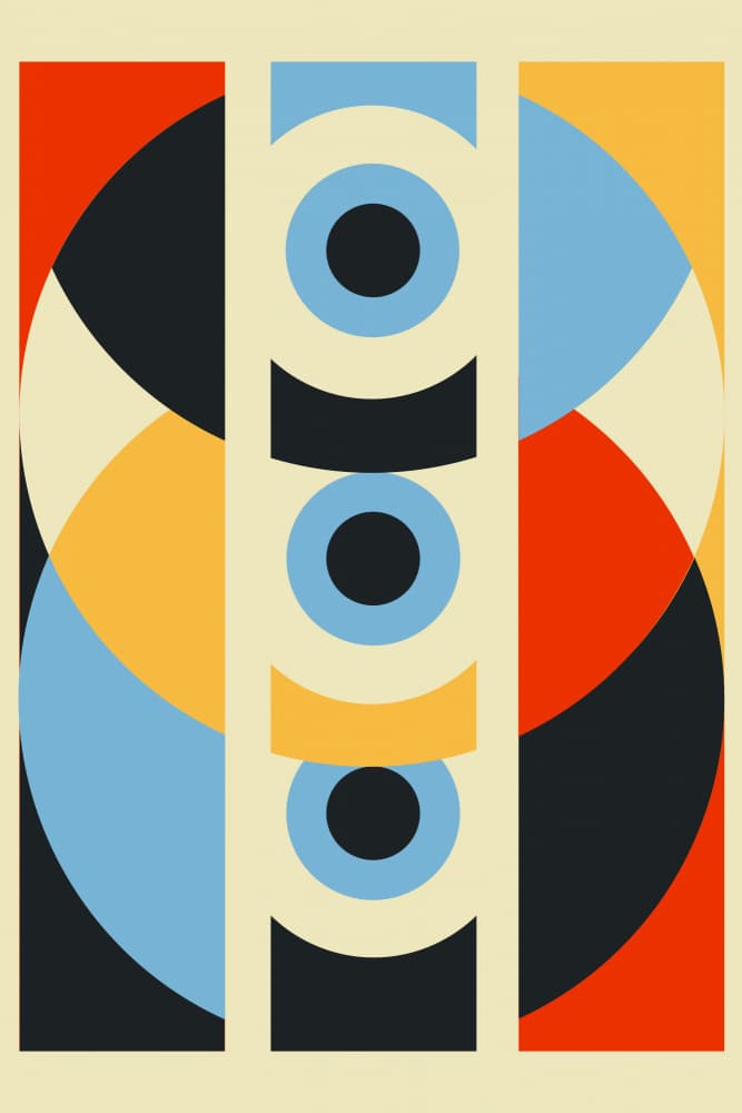 Vibrant Geometric Abstract by jay stanley — canvas wall art