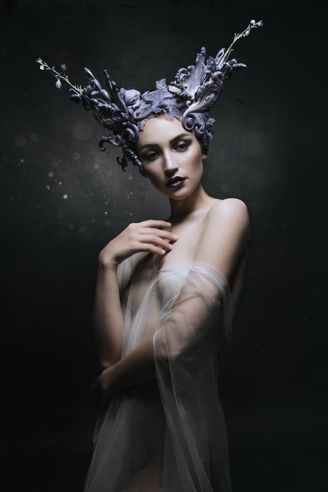 Mystical Woman Headdress by Siegart — canvas wall art