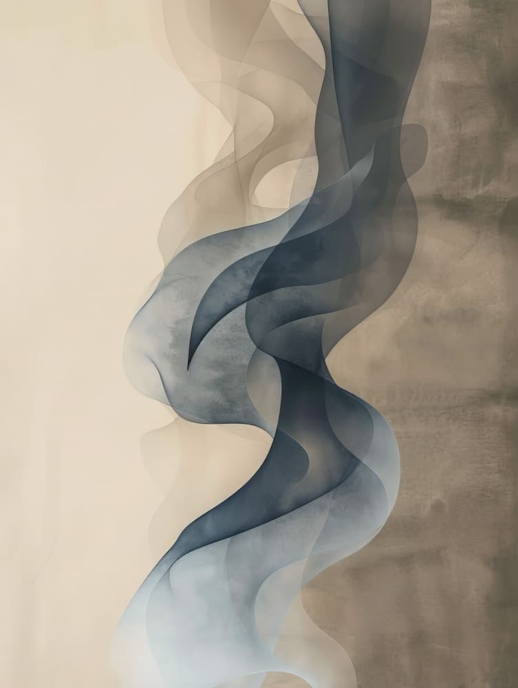Fluid Organic Abstraction by Bilge Paksoylu — canvas wall art