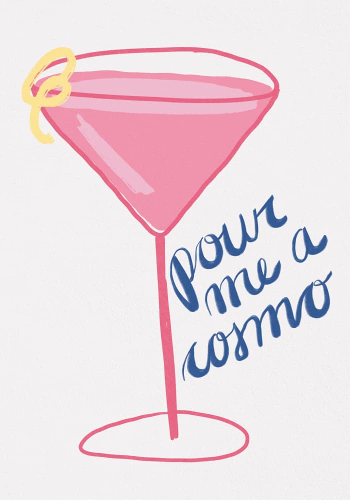 Pour me a cosmo by Athene Fritsch — canvas wall art