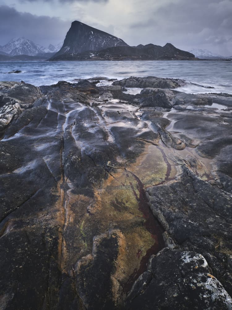 Dramatic Winter Coast by Hamed Bank — canvas wall art