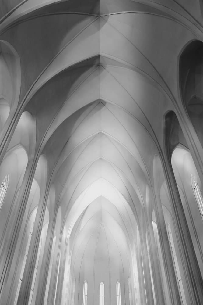 Soaring Church Arches by Elizabeth Allen — canvas wall art