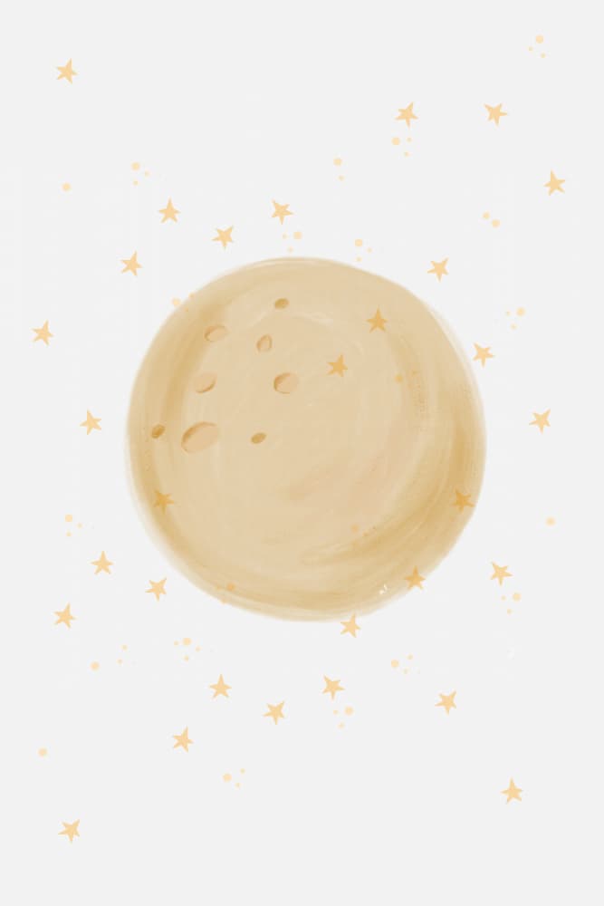Dreamy Golden Moon by Menina Lisboa — canvas wall art