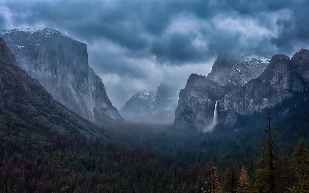 Majestic Valley Waterfall by Michael Zheng — canvas wall art