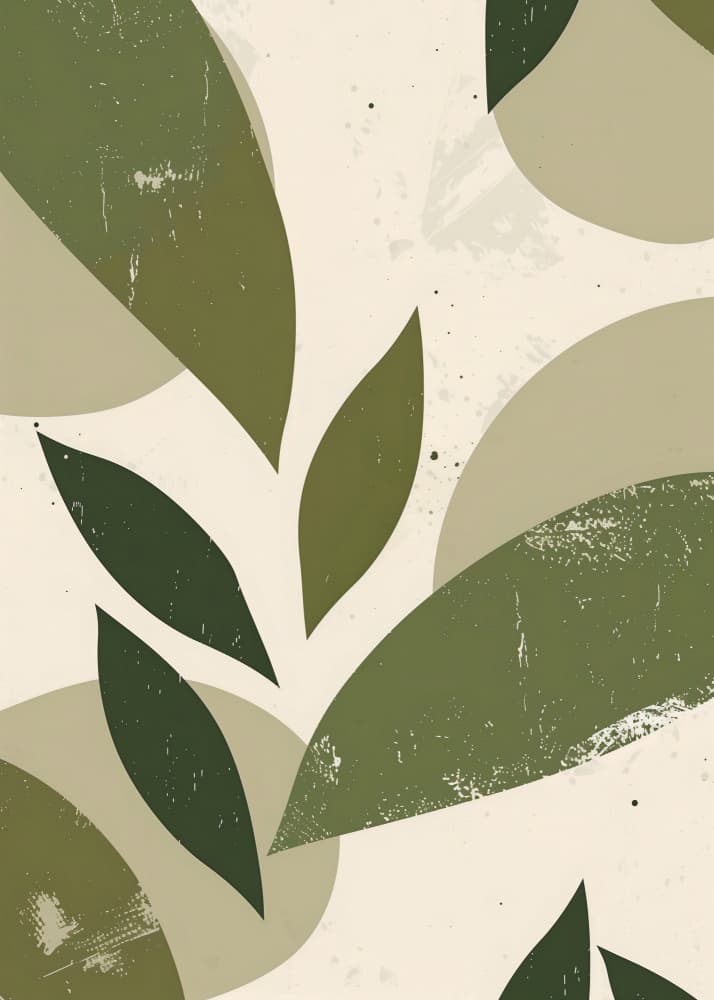 Modern Green Leaves by Andreas Magnusson — canvas wall art